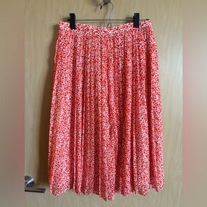 J Crew Floral Midi Skirt (Lined)